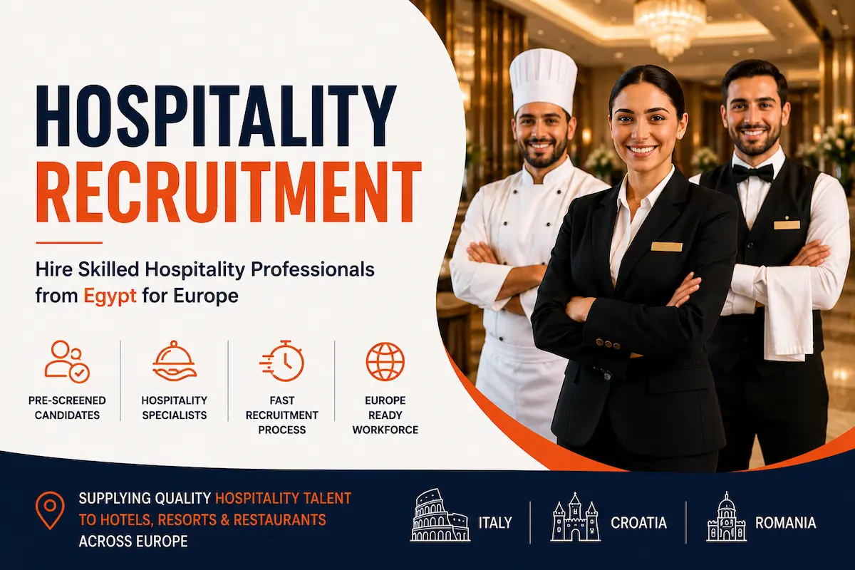 Hospitality recruitment for Europe from Egypt