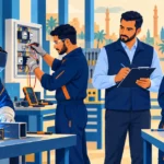 Trade testing Egyptian workers in a supervised practical skills assessment workshop